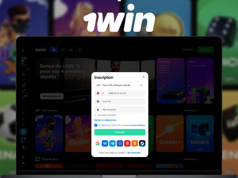 Comment créer rapidement un compte 1win au Burkina Faso ?